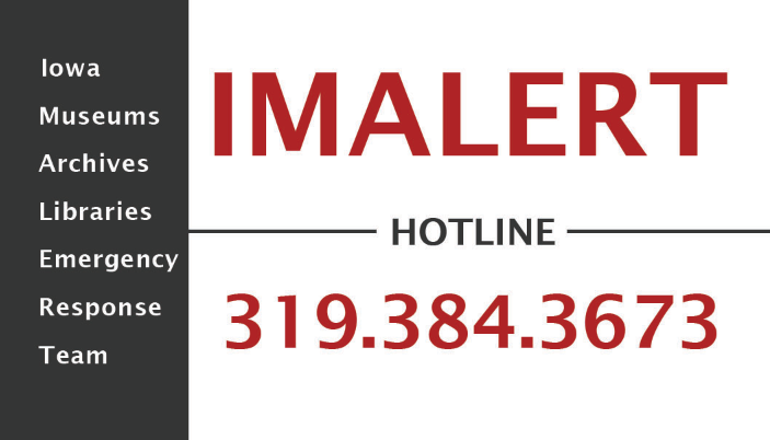 Iowa Museums Archives & Libraries Emergency Response Team (IMALERT) Logo